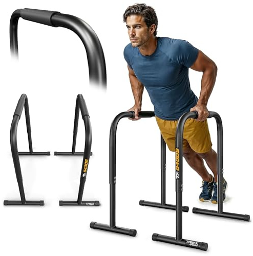 TREX SPORT Dip Barren TX-040DS | Dip Station bis 200 kg, höhenverstellbar | Calisthenics Equipment
