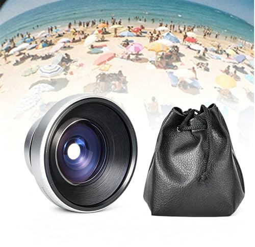 37mm 0,25x Super Fisheye Objektiv, silbernes Weitwinkel-Zusatzobjektiv für Kameraobjektive mit 37mm Filtergewinde, hochwertiges Fotografie-Zubehör
