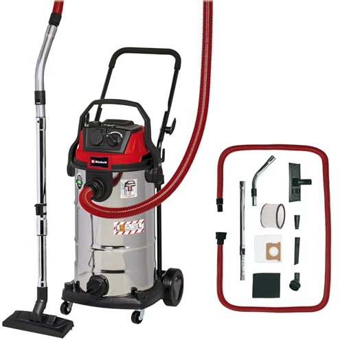 Einhell Nass-Trockensauger TE-VC 2340 SACL (1.500 W, 225 mbar, 9m Aktionsradius, HEPA-Faltenfilter inkl. Filterreinigungssystem, 40l Behälter, Staubschutzklasse L, 1.900 W Automatiksteckdose)