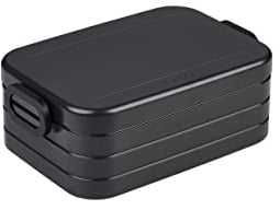 Mepal - Lunchbox Take a Break Midi - Brotdose To Go - Für 2 Sandwiches oder 4 Brotscheiben - Meal Prep Box - Essensbox mit Unterteilung - Spülmaschinenfest - 900 ml - Nordic Black