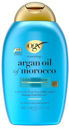 OGX Renewing + Argan Oil of Morocco Conditioner (385 ml), regenerierende Haarspülung mit marokkanischem Arganöl, Haarpflege Spülung, sulfatfrei