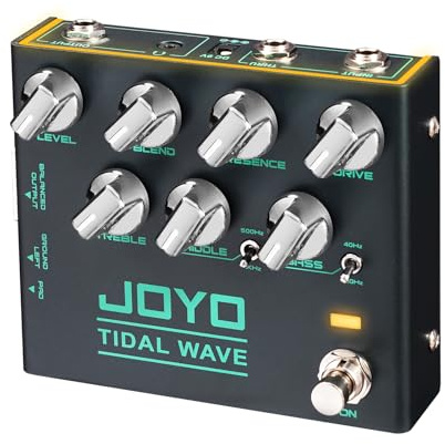 JOYO Bass Preamp Overdrive Pedal mit EQ Rauschunterdrückung und DI Ausgang für Funk Metal Bass (Tidal Wave R-30)