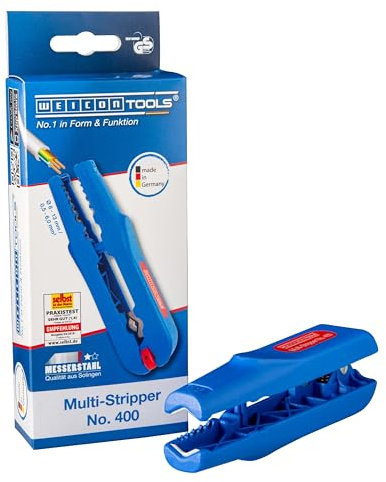 WEICON TOOLS Multi-Stripper No. 400 | Abisolieren 0,5-6,0 mm² & Entmanteln 8-13 mm Ø