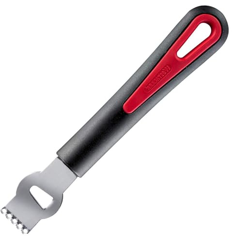 Westmark Zitronenschaber/Zestenreißer mit Kanneliermesser, Länge: 16,5 cm, Rostfreier Edelstahl/Kunststoff, Gallant, Schwarz/Rot, 29302270