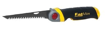 STANLEY FATMAX klappbare Stichsäge, 8 TPI, FMHT0-20559 | 3 Arretierungspositionen, 3-Punkt-Zahnung für schnelles Schneiden, rutschfester Bi-Material-Griff, geschärfte Spitze