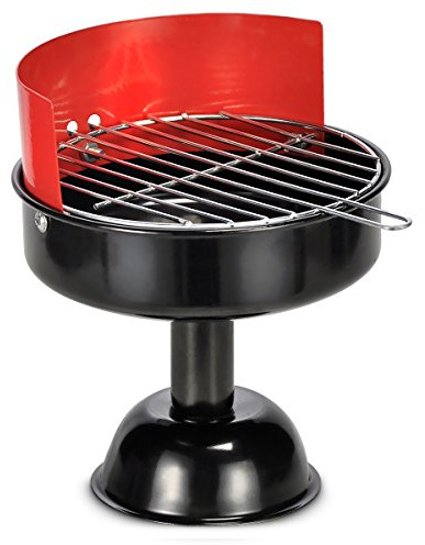HI Aschenbecher 13x13x15cm im Grill-Design, Metall, bunt, 18 x 18 x 10 cm