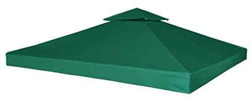 tidyard Pavillondach Ersatzdach Pavillonabdeckung Pavillon Zeltplane Gartenplane 310 g/m2 3 x 3 m für Festzelt Gartenzelt Gartenpavillon Grün