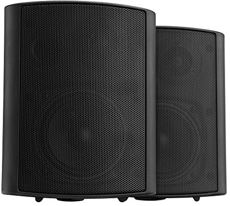 Pronomic USP-660 BK HiFi Wandlautsprecher Paar - 2-Wege Lautsprecher Boxen im Set - Ideal für Gastronomie und Terrasse - inklusive Wandhalterung zur Befestigung - 240W Leistung - schwarz
