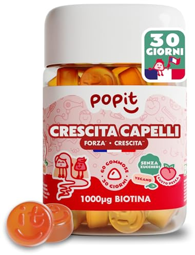 POP IT 60 Haar Gummibärchen - Zuckerfrei & Vegan Biotin Gummies - Haarwuchsmittel - Biotin Gummibärchen mit Zink Selen hochdosiert - Hair Gummies Haarausfall - Haarwachstum beschleunigen Frau & Mann