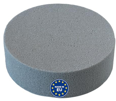 Trocken Steckschaum Rund 22x7cm - für Profi Floristen & Hobby Bastler - Steckschwamm für Trockenblumen & Kunstblumen - Zylinder Steckmasse Blumensteckschaum - Floristik Zubehör & Floristikbedarf