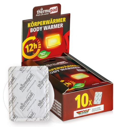 THERMOPAD Körperwärmer – DAS ORIGINAL: 10x Wärmepflaster für den Rücken I 12 Stunden Wärme I Sofort einsatzbereite Wärmepads, geeignet als Nackenwärmer, Schulterwärmer & Nierenwärmer