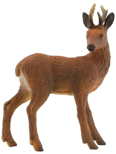 Bullyland 64436 - Spielfigur Rehbock, ca. 8,3 cm große Tierfigur, detailgetreu, PVC-frei, ideal als kleines Geschenk für Kinder ab 3 Jahren, Braun