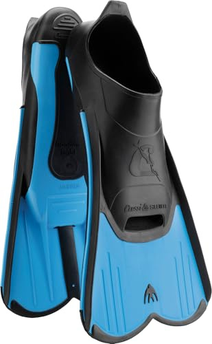 Cressi Light Fins Kurzflossen - Reisetaugliche Schnorchelflossen - Effizientes Muskeltraining - Robuste Schwimmflossen - Blau - 41/42
