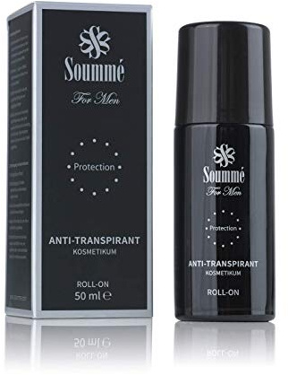 Soummé Antitranspirant Protection Roll-On for Men | 50 ml | Schützt vor Schweiß- und Geruchsbildung, Dermatologisch getestet