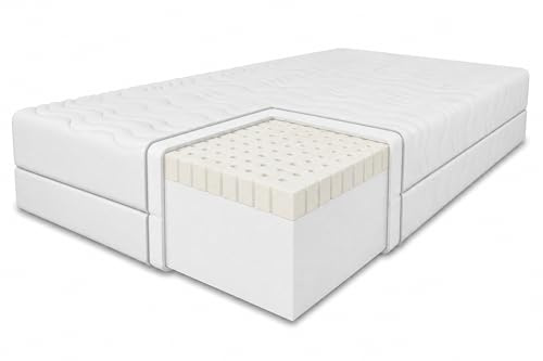 MARPUR Schaummatratze 90x200 Memory, H3, Weiß, Latex, Höhe 11 cm | Matratze 90x200, Memory-Schaum, hypoallergener Bezug