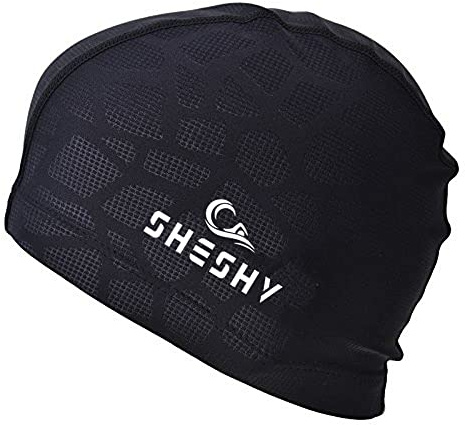 Badekappe Schwimmkappe, Schwimmhaube, Flexible Kappe Wasserdicht Feuchtigkeitsbeständige Badehut Nylon Spandex Stoff Baumwolle & PU-Faser Badekappe für Erwachsene Männer und Frauen