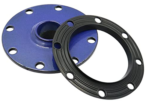 WITTKOWARE Gewindeflansch für Einschraubheizkörper, emailliert, mit Dichtung, Lochkreis 150mm, Gewinde DN40 (1½)