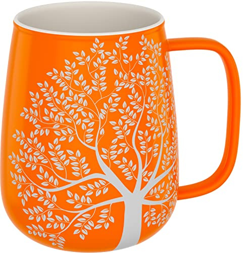amapodo Tasse groß 600ml aus Porzellan, Jumbo Kaffeetasse mit großem Henkel | Jumbotasse, Große Tassen für Kaffee, Kakao oder Tee, Geschenke für Frauen Männer, XL Teetasse, XXL Kaffeebecher mit Griff
