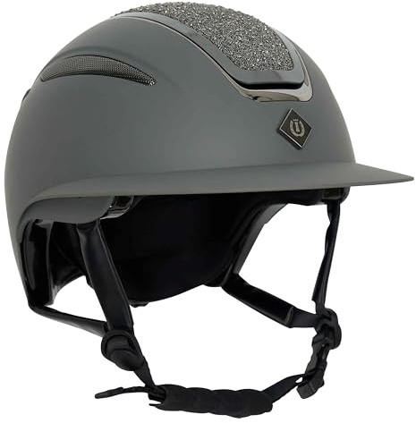 Imperial Riding Reithelm IRH Olania Deluxe Big Visor, Reithelm mit großem Visier, Grau, M