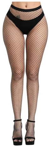 Aomig Netzstrumpfhose Schwarz, Netzstrümpfe Fishnet Stockings Strümpfe, Elastisch Hohe Taille Schenkelhohe Strümpfe Strumpfhosen, Mode Strumpfhosen Netzstrümpfe Damen Netzstrumpfhose Alltagskleidung