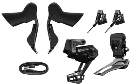 XFYESL Fahrrad Kassette Zahnkranz Kassette EDS TX Kabellose elektronische Schaltgruppe Carbonfaser-Felgenbremse 7-14-Gang Leichtes Rennrad-Schaltsystem(TX-RA7000-GS)