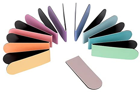 Ideen mit Herz Lesezeichen-Clips | magnetisch | 2cm breit | 6cm lang | bunt | 10 Stück