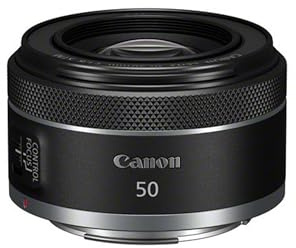 Canon RF 50 mm F1.8 STM Objektiv, Kompakt und Leicht, Hohe Lichtstärke von 1:1,8, Kompatibel mit Allen Canon Kameras der EOS R Serie, Schwarz