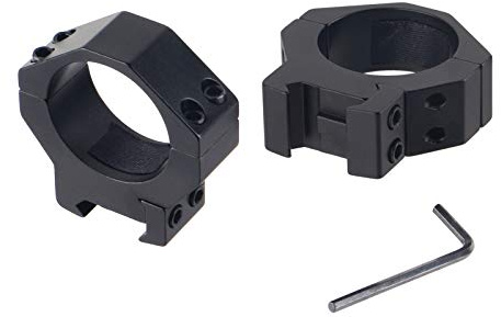 FOCUHUNTER Taktische Montageringe 34 mm Flache Zielfernrohrringe passend für 20 mm Picatinny-Schienen-Outdoor-Sportzubehör