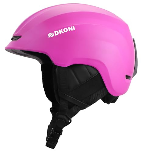 DKONI Skihelm, Snowboardhelm für Herren & Damen, Zwei-Stufen-Belüftungssystem, Schneesporthelm für Erwachsene, Jugendliche & große Kinder (Lila, L: 58-62cm)