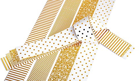 Gebrüder Bertels Papierstreifen Golden Glamour 15 mm 24 Stk doppelseitig