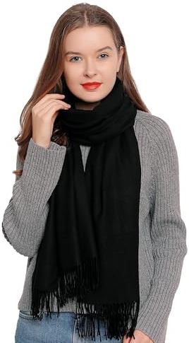 DonDon Damen Winterschal warm weich | Großer Schal 185x65 | Deutsche Marke - übergroßer Wollschal für den Winter - Anschmiegsam hautfreundliche & kratzfrei - 100% softe Viskose