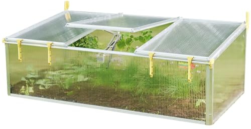 JUWEL Frühbeet Biostar 1500 (Gewächshaus mit Fensterautomat, öffnet und schließt selbstständig, Pflanzenbeet mit wärmeisolierenden Hohlkammerplatten, 150x80 cm) 20150