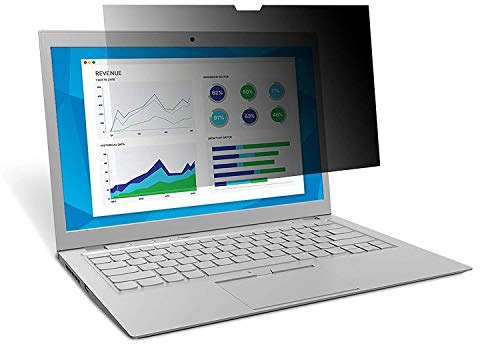 3M Privacy Filter for 15.6in Laptop with 3M COMPLY Flip Attach, 16:9 | PF156W9B, 60° side-view black out privacy, blue light reduction, natural screen colors, made in USA and TAA compliant