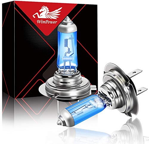 WinPower H7 / PX26d Halogen Scheinwerferlampen 55W 5000k Warmweiß Fernlicht/Abblendlicht Lampe 12V Auto Motorrad Nebellichter Birne, 2 Stücke