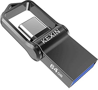 KEXIN USB Stick 64GB USB 3.0, USB C Stick, Lesegeschwindigkeit bis 90MB/s & Schreibgeschwindigkeit bis 30MB/s, Plug & Play für für PC,Laptop,Notebook,Typ-C Smartphone