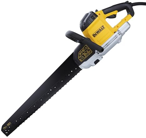 Dewalt Alligator 430 mm-Spezialsäge DWE397 (1.700 Watt, zum Sägen von Hochlochziegel bis Festigkeitsklasse 12 N/mm2, Schnellstopp, Schwertlänge 500 mm, Schnittlänge 430 mm)