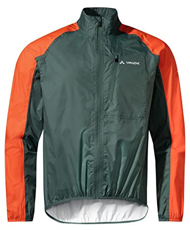 VAUDE Men's Drop Jacket III |Leichte Regenjacke - Ultraleicht & Wasserabweisend | Ceplex active Technologie | Klein verpackbar | Umweltfreundlich, Passform: Slim fit, dusty forest, L