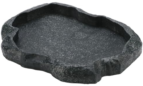 KooingTech Schildkröten Wasserschale, Reptilien Wasser Tablett, 18x14x2cm Reptilien Wasserschale Haustierfutterschale für Schildkröte Eidechse