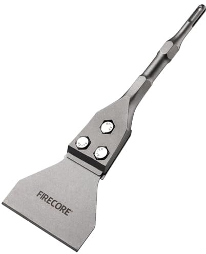Firecore SDS Plus Bodenschaber, Spachtelmeißel SDS Plus 300mm×100mm, Meißelbits für SDS Plus Hammer, Kleberentferner für Vinylboden VCT Fliesen Linoleum Betonmörtel FS23412