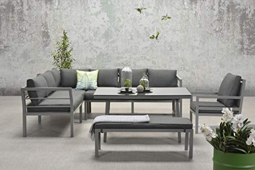 Garden Impressions Blakes XL Hohe Dining Aluminium Lounge Anthrazit Links | Inklusive Zusätzlichem Sessel