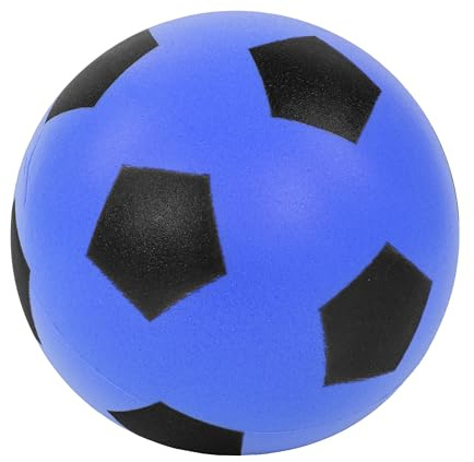 Idena 40226 - Softball 3-fach sortiert, ca. 12 cm Blau, Gelb oder Rot (Auswahl nicht möglich), Schaumstoffball für langlebigen Spielspaß