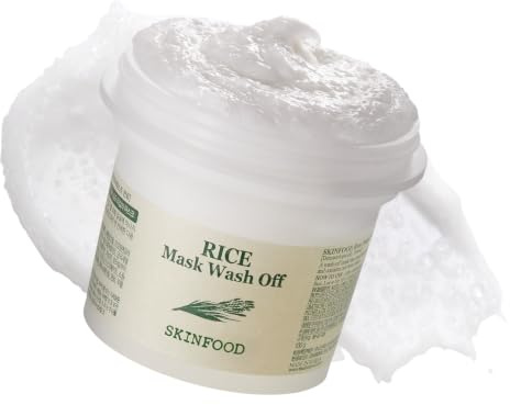 SKIN FOOD since 1957 Maskenreis 120g - Weißer Reis Peeling Peeling Abwaschen Gesichtsmasken für dunklere Haut - Gesichtsreiniger, Porenpeeling, Aufhellen und Erweichen der Körperhaut (4,23 oz)