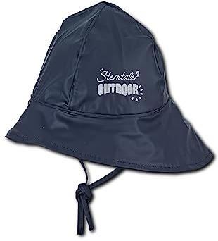 Sterntaler Baby Unisex Regenhut Baby Uni Regenhut - Regenhut Baby, Hut Kinder - Schlapphut Wasserdicht mit Bindeband - Marine, 45