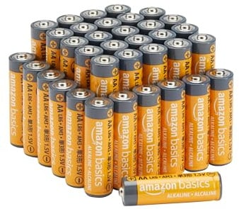 Amazon Basics AA-Alkali-Hochleistungsbatterien, 1,5 V, 10 Jahre lagerfähig, 36 Stück