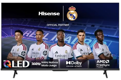 Hisense 43E7Q PRO Fehrnseher,43 Zoll, 4K UHD QLED, Smart TV,144Hz Game Mode PRO,Filmaker Mode, AMD FreeSync Premium,AI HDR Upscaler,Dolby Vision IQ,Dolby Atmos,Sprachsteuerung [2025]