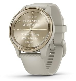 Garmin vívomove Trend – Hybrid-Smartwatch mit analogen Zeigern und Touchdisplay, Fitness-/Gesundheitsfunktionen, Schlafanalyse, GarminPay, Benachrichtigungen und bis zu 5 Tage Akkulaufzeit