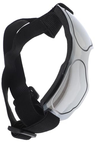 Alasum Hundebrille mit UV Schutz Winddicht und Mittlere Größe Silberfarbene Hundesonnenbrille für Welpen und Kleine Hunde