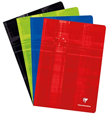 Clairefontaine 63122C Heft (DINA4, kariert, 90g, 40 Blatt) 1 Stück farbig sortiert