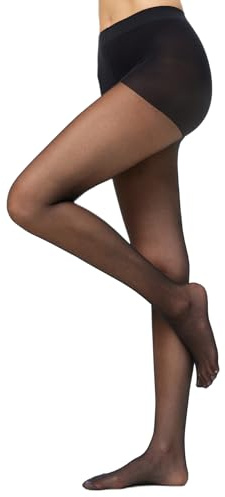 Nur Die Goodbye Laufmaschen 20 DEN Strumpfhose verhindert Laufmaschen transparente Fein-Strumpfhose matte Optik Damen, schwarz, M