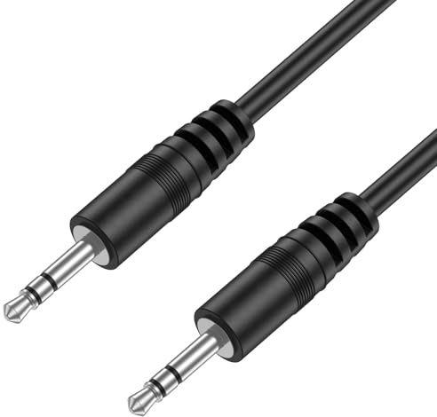 Tobfit 3.5mm Aux Kabel,Stereo Audio Klinke auf Klinke Kabel für Autoradio, Kopfhörer, Smartphones, Stereoanlage,PC,Handy,Tablet,Lautsprecher,MP3/MP4 Player(1.2 Meter)